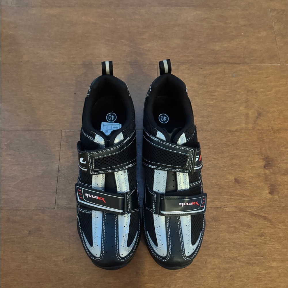 Black and White Cycling Shoes